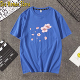 2020 Fashion Pink Cherry Blossom T-Shirt Summer cute Women t-shir