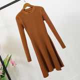 Women Long Sleeve Sweater Dress Women's Irregular Hem Casual Autumn