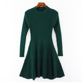 Women Long Sleeve Sweater Dress Women's Irregular Hem Casual Autumn