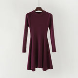 Women Long Sleeve Sweater Dress Women's Irregular Hem Casual Autumn