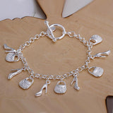 Wholesale Silver Plated Bracelet for women men,Wedding Jewelry Accessories