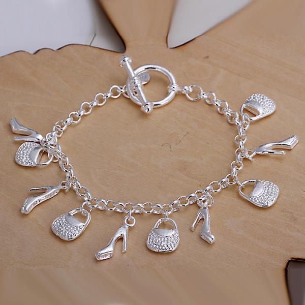 Wholesale Silver Plated Bracelet for women men,Wedding Jewelry Accessories