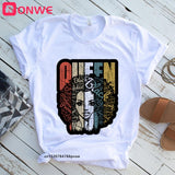 I Am A Strong Melanin Queen t shirt Women Clothes African Black