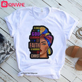 I Am A Strong Melanin Queen t shirt Women Clothes African Black