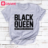 I Am A Strong Melanin Queen t shirt Women Clothes African Black