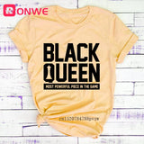 I Am A Strong Melanin Queen t shirt Women Clothes African Black