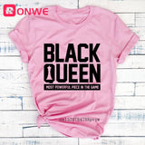 I Am A Strong Melanin Queen t shirt Women Clothes African Black