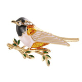 1 Piece Brooch Alloy Enamel Bird Animal Brooch Pin Jewelry for Womens