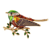 1 Piece Brooch Alloy Enamel Bird Animal Brooch Pin Jewelry for Womens